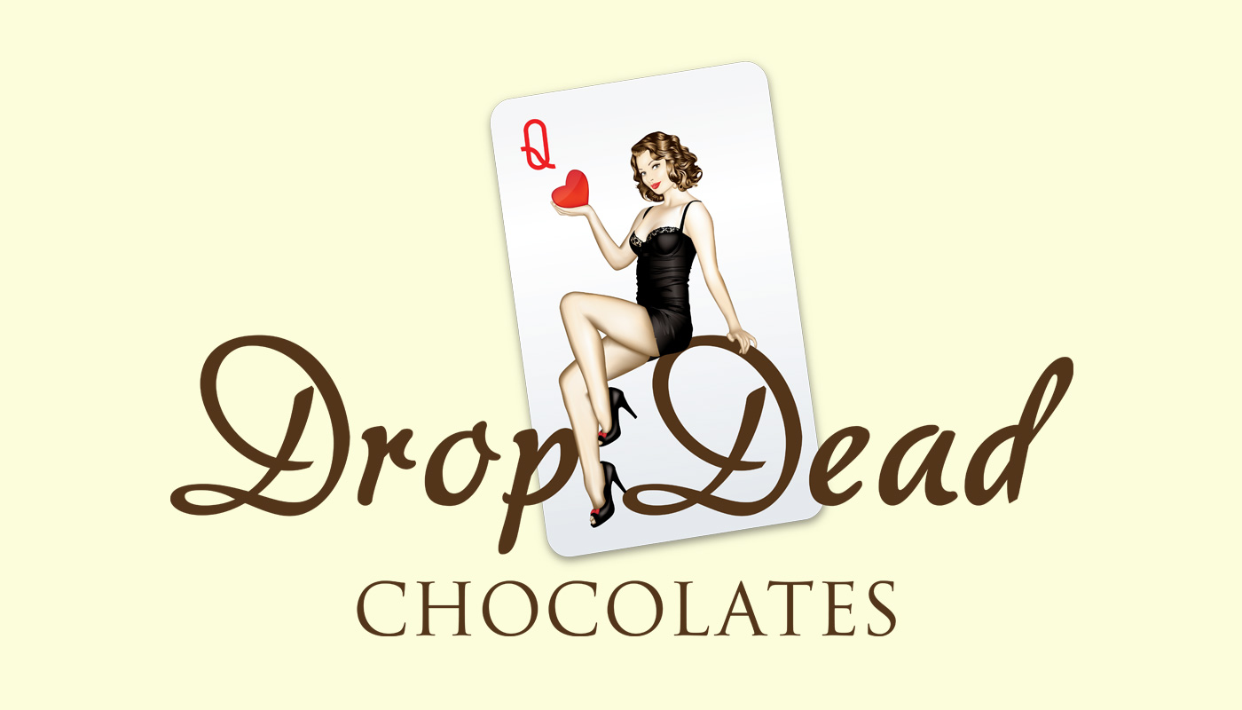 Drop Dead Chocolates branding